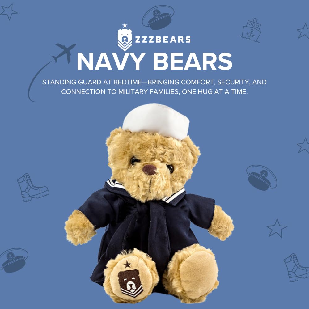 Amazon.com: ZZZ Bears Sailor Sleeptight Navy Teddy Bear with